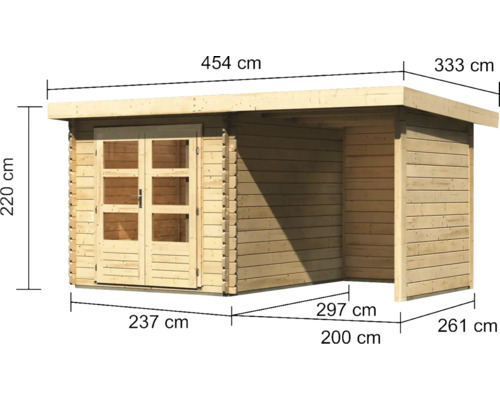 Abri de jardin en bois avec dimensions