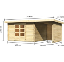 Abri de jardin en bois avec dimensions