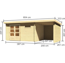 Image d''un abri de jardin avec des dimensions