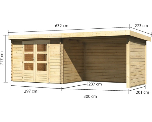 Abri de jardin en bois avec porte et dimensions