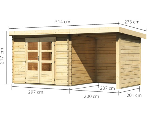 Abri de jardin en bois avec porte et dimensions