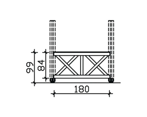 Dessin technique d''une plateforme avec dimensions