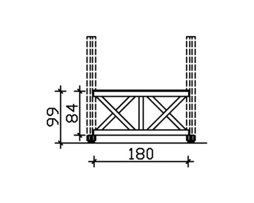 Schéma technique d''un podium avec dimensions