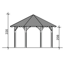 Pavillon SKAN HOLZ Lyon taille 2 ø 484 cm naturel