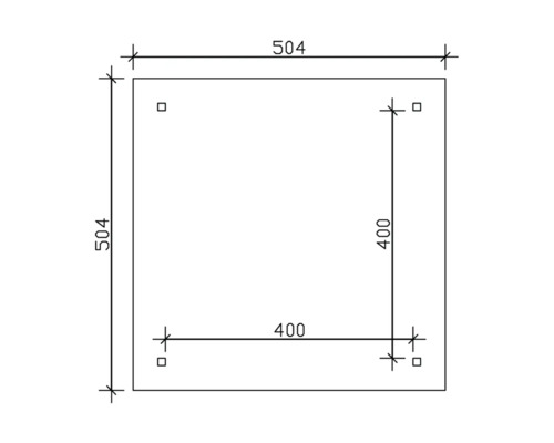 Dessin technique avec dimensions 504 et 400