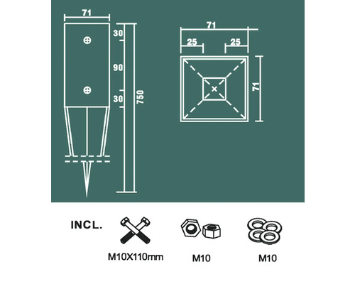 Schéma technique d''un manchon d''entraînement avec dimensions et accessoires