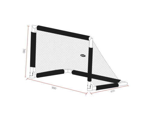 Image d''un but de football AXI mesurant 900 x 610 x 580 millimètres