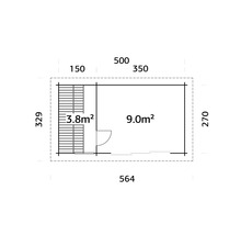 Plan d''un abri de jardin avec dimensions