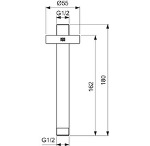 Deckenanschluss Ideal Standard Idealrain Atelier 1/2" 150 mm magnetic grey B9446A5-thumb-4