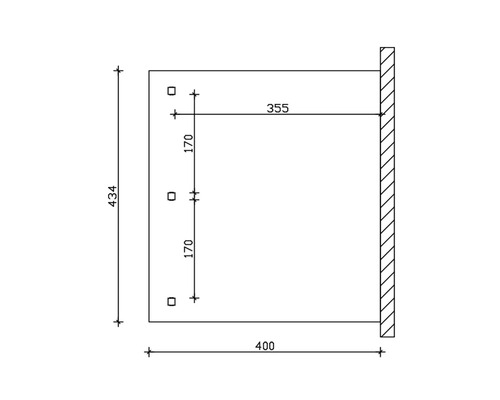 Technische Zeichnung mit Maßangaben