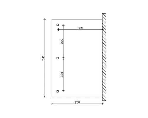 Dessin technique avec cotes pour un produit.