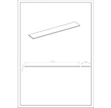 Dessin technique d''une étagère avec des mesures