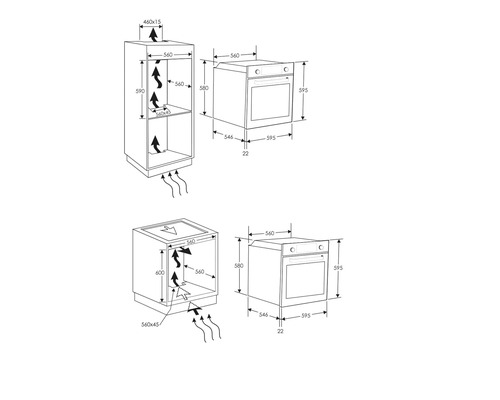 Dimensions du four encastrable et plan d''installation
