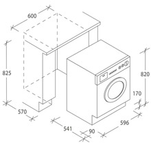 Lave-linge/Sèche-linge CBD 485D1E/1-S Candy contenance lavage 8 kg / contenance séchage 5 kg 1351 t/min lxhxp 596x820x541 mm