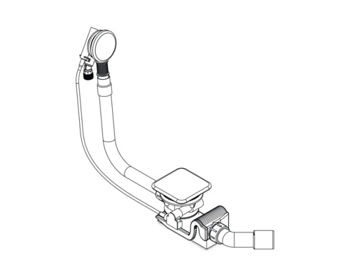 Garniture de vidage de baignoire avec tuyau de trop-plein