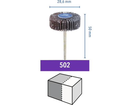 Disque de ponçage Dremel, diamètre 28,6 mm, longueur de tige 50 mm