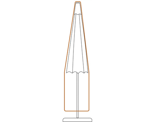 Parasol fermé avec support