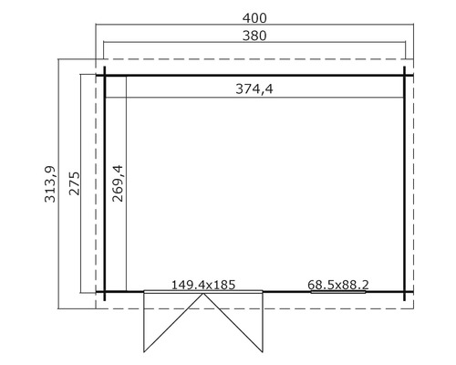 Plan d''un abri de jardin avec dimensions