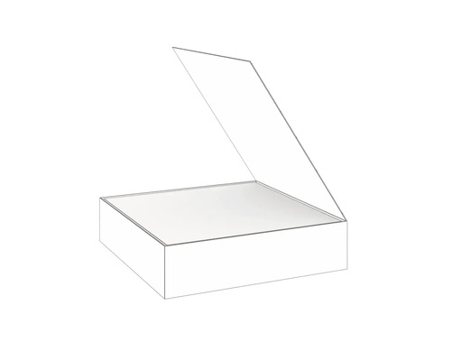 Boîte ouverte en plastique