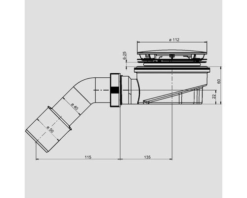 Dessin technique d''un système d''écoulement avec dimensions