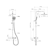 AVITAL Duschsäule inkl. Thermostat VILNIA schwarz matt