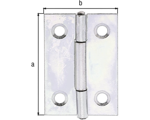 Charnière métallique avec dimensions