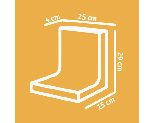 Technische Zeichnung eines Eckprofils mit Maßangaben