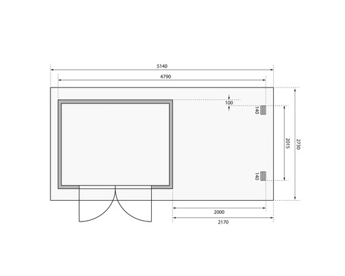 Plan d''un abri de jardin avec dimensions