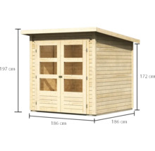 Gartenhaus Karibu Minna 2 212 x 210 cm natur