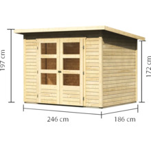 Gartenhaus Karibu Minna 3 282 x 210 cm natur